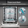 Hisense Hi4 Integrated Dishwasher - Stainless Steel - D-Rated Silver control panel