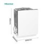 Hisense Hi4 Integrated Dishwasher - Auto Dry D-Rated Silver control panel
