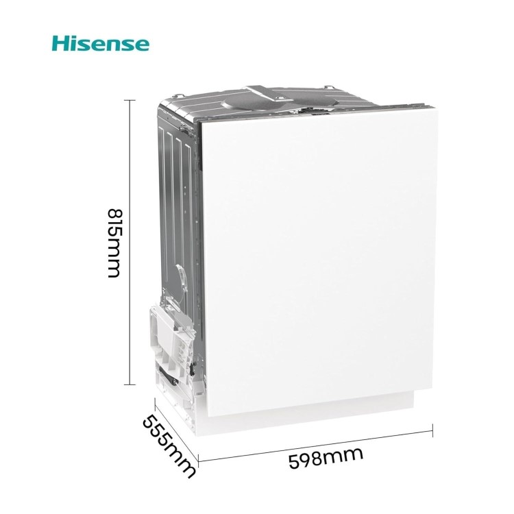 Hisense Hi4 Integrated Dishwasher - Auto Dry D-Rated Silver control panel