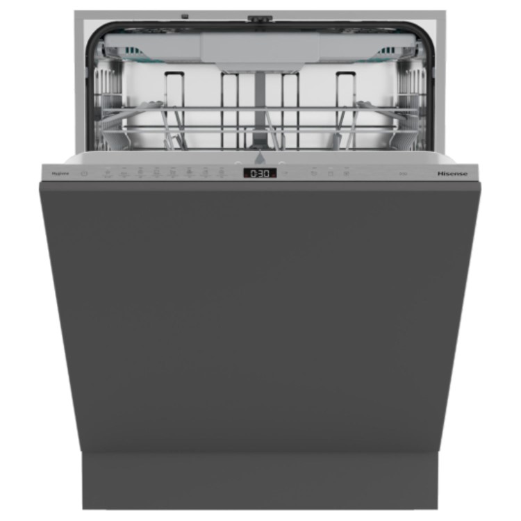 Hisense Integrated Dishwasher - Auto Dry, A-Rated, Silver control panel