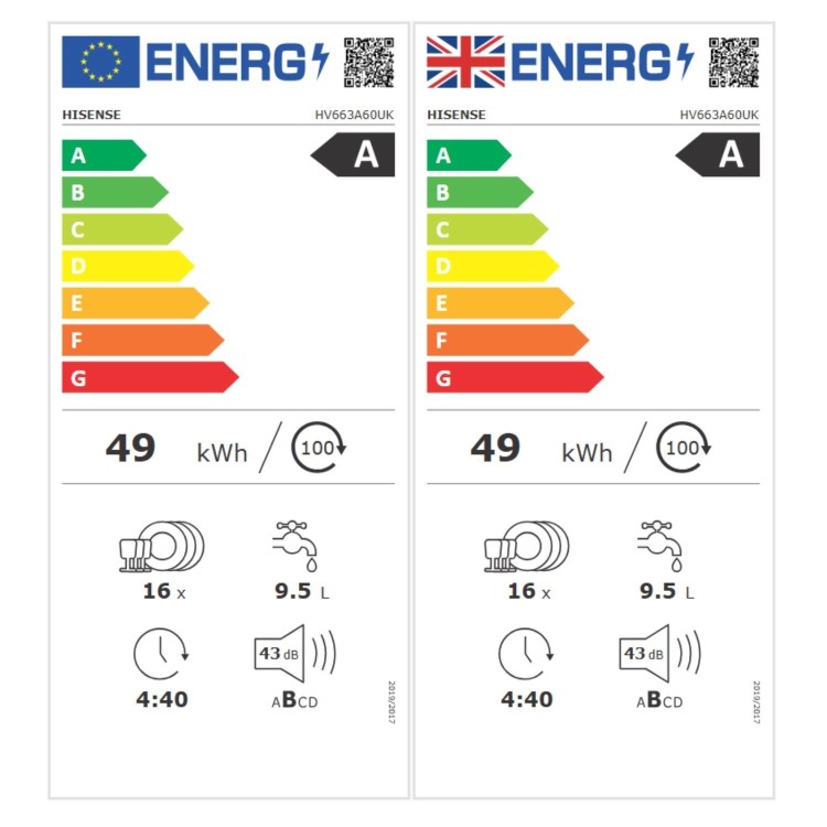 Hisense Integrated Dishwasher - Auto Dry, A-Rated, Silver control panel
