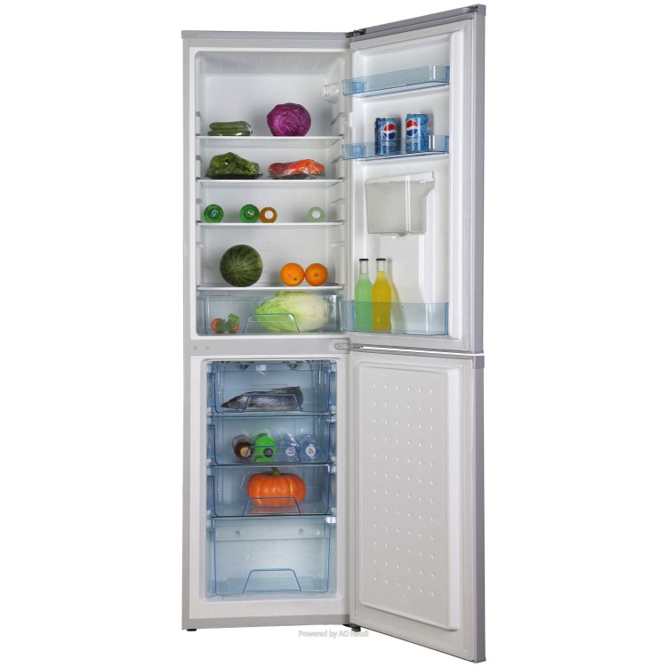 Hoover HVBF5182AWK 255 Litre Freestanding Fridge Freezer 50/50 Split Frost Free 55cm Wide - Silver