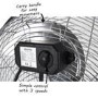 Refurbished electriQ 18" Chrome High Velocity Floor Fan