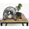 Refurbished electriQ 9 Inch High Velocity Desk Fan with 2 Speeds Black