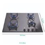 Refurbished CDA HVG620BL 4 Burner Gas Hob Black