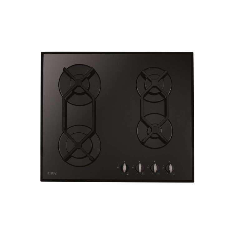 Refurbished CDA HVG620BL 4 Burner Gas Hob Black