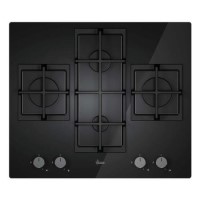 Hoover 60cm Gas on Glass 4 Burner Gas Hob - Black