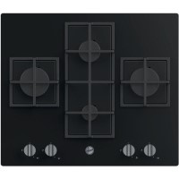Refurbished Hoover HVG6DK3B 60cm Gas on Glass 4 Burner Gas Hob Black