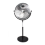 Refurbished electriQ 16 Inch High velocity Pedestal Fan with adjustable Stand - Black and Chrome