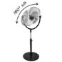Refurbished electriQ 20" High velocity Pedestal Fan with adjustable Stand Chrome