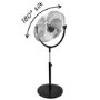 electriQ 20 Inch High Velocity Pedestal Fan - Black