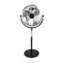 Refurbished electriQ 16 Inch High velocity Pedestal Fan with adjustable Stand - Black and Chrome