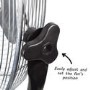 electriQ 20 Inch High Velocity Pedestal Fan - Black