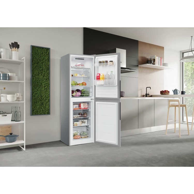Hoover H-FRIDGE 300 252 Litre Freestanding Fridge Freezer - Stainless Steel