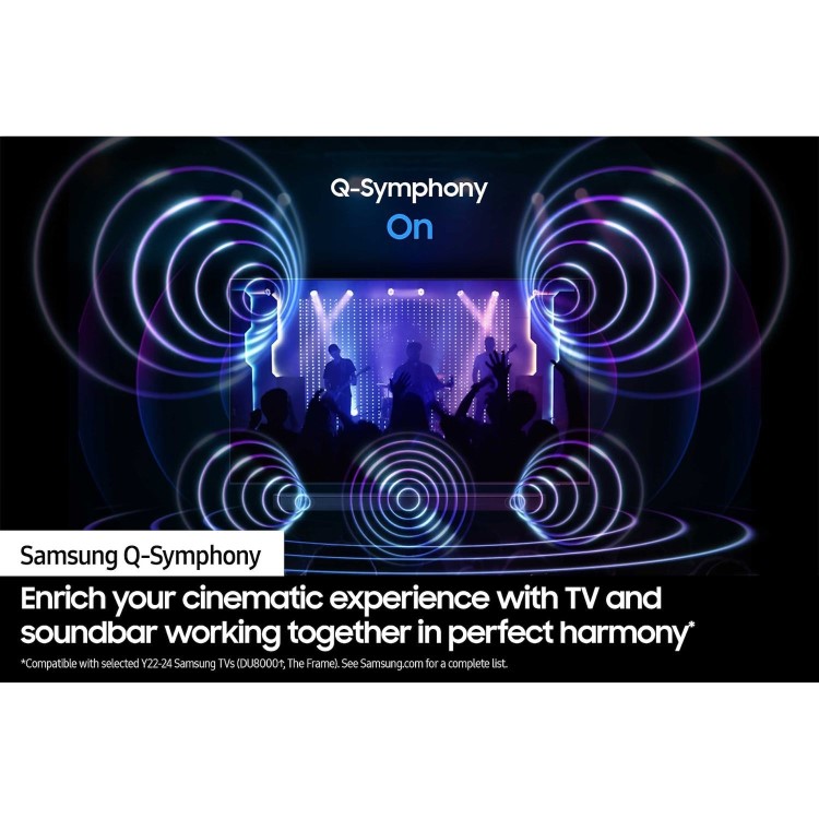 Refurbished Samsung Q800D Q-Series 5.1.2ch Cinematic Soundbar with Subwoofer Black