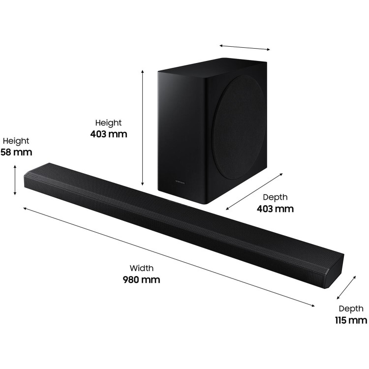 Ex Display - Samsung HW-Q800T/XU Wireless Flat Soundbar and Subwoofer