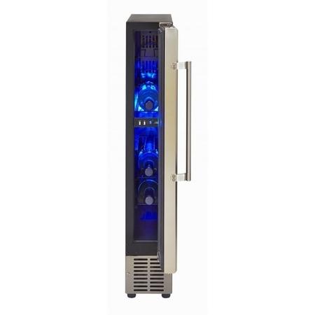 Hostess HW07MA 15cm Wide 7 Bottle Wine Cooler - Stainless Steel