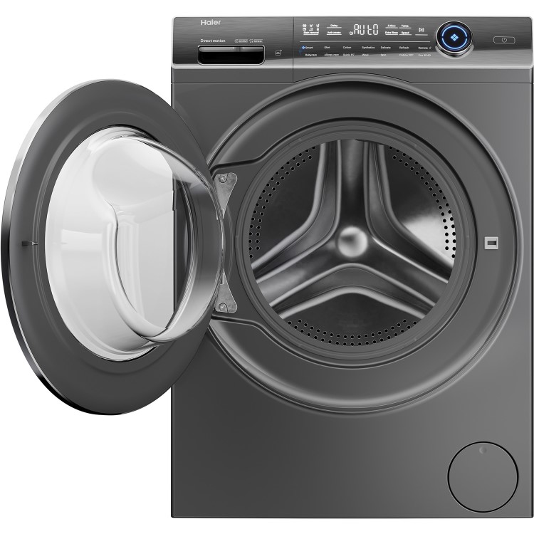 Refurbished Haier i-Pro Series 7 HW100-B14979S8U1 Freestanding 10KG 1400 Spin Washing Machine Graphite
