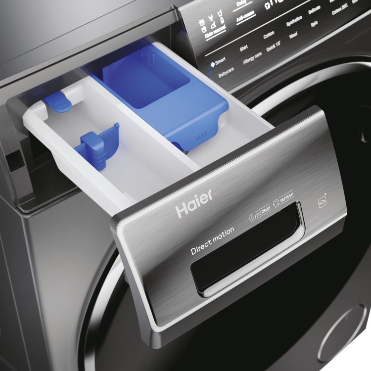 Refurbished Haier i-Pro Series 7 HW110B14979SEUUK Freestanding 11KG 1400 Spin Washing Machine Graphite