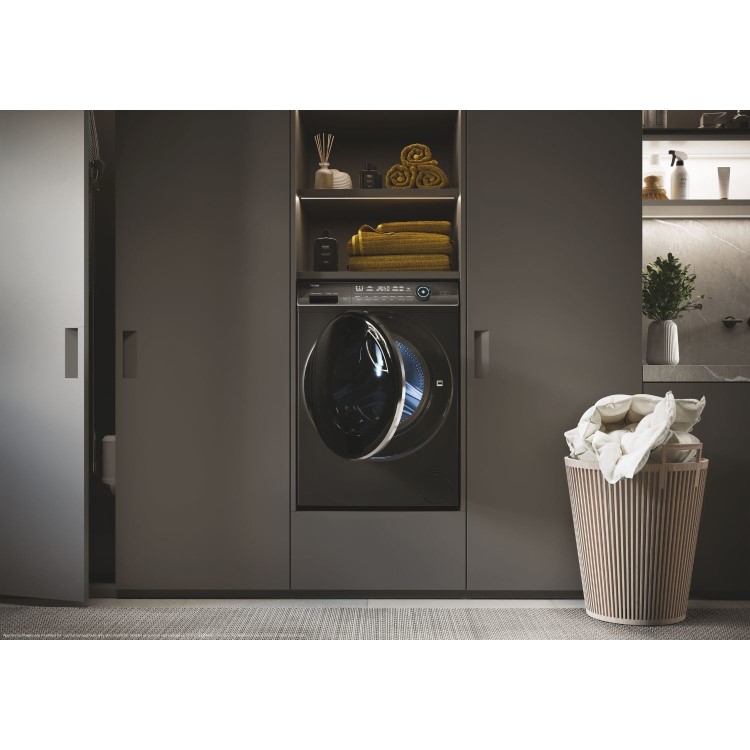 Refurbished Haier i-Pro Series 7 HW110B14979SEUUK Freestanding 11KG 1400 Spin Washing Machine Graphite