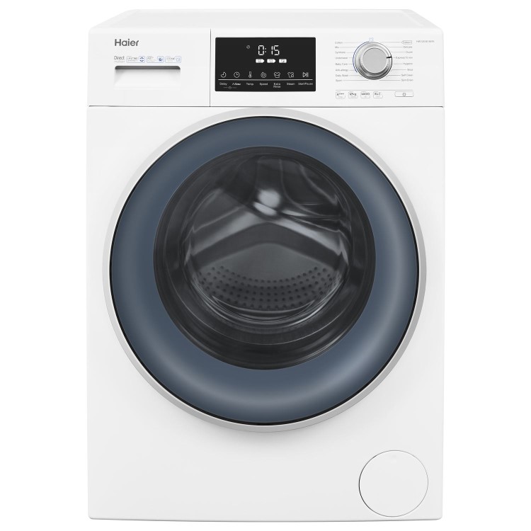 Refurbished Haier HW120-B14876 Freestanding 12KG 1400 Spin Washing Machine