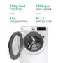 Refurbished Hoover Wash 500 HW410AMC1-80 Freestanding 10KG 1400 Spin Washing Machine White