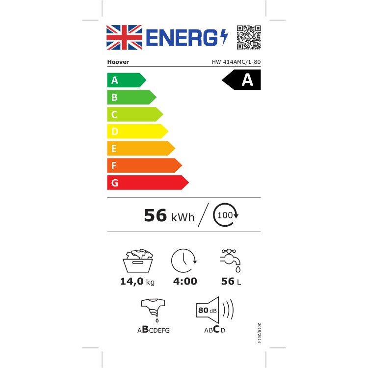 Hoover H-Wash 500 14kg 1400rpm Washing Machine - White