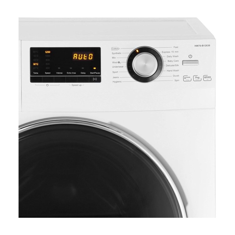 Refurbished Haier HW70-B12636 Freestanding 7KG 1200 Spin Washing Machine White