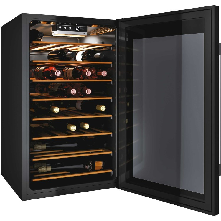 Hoover 41 Bottle Capacity Single Zone Wine Cooler - Black