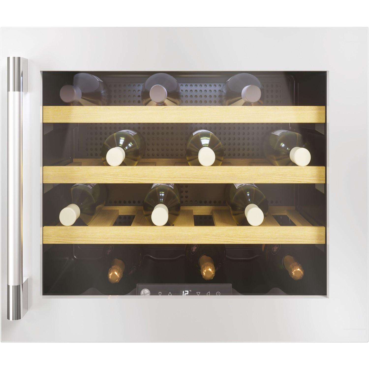 Hoover 24 Bottle Compact Builtin Wine Cooler Stainless Steel