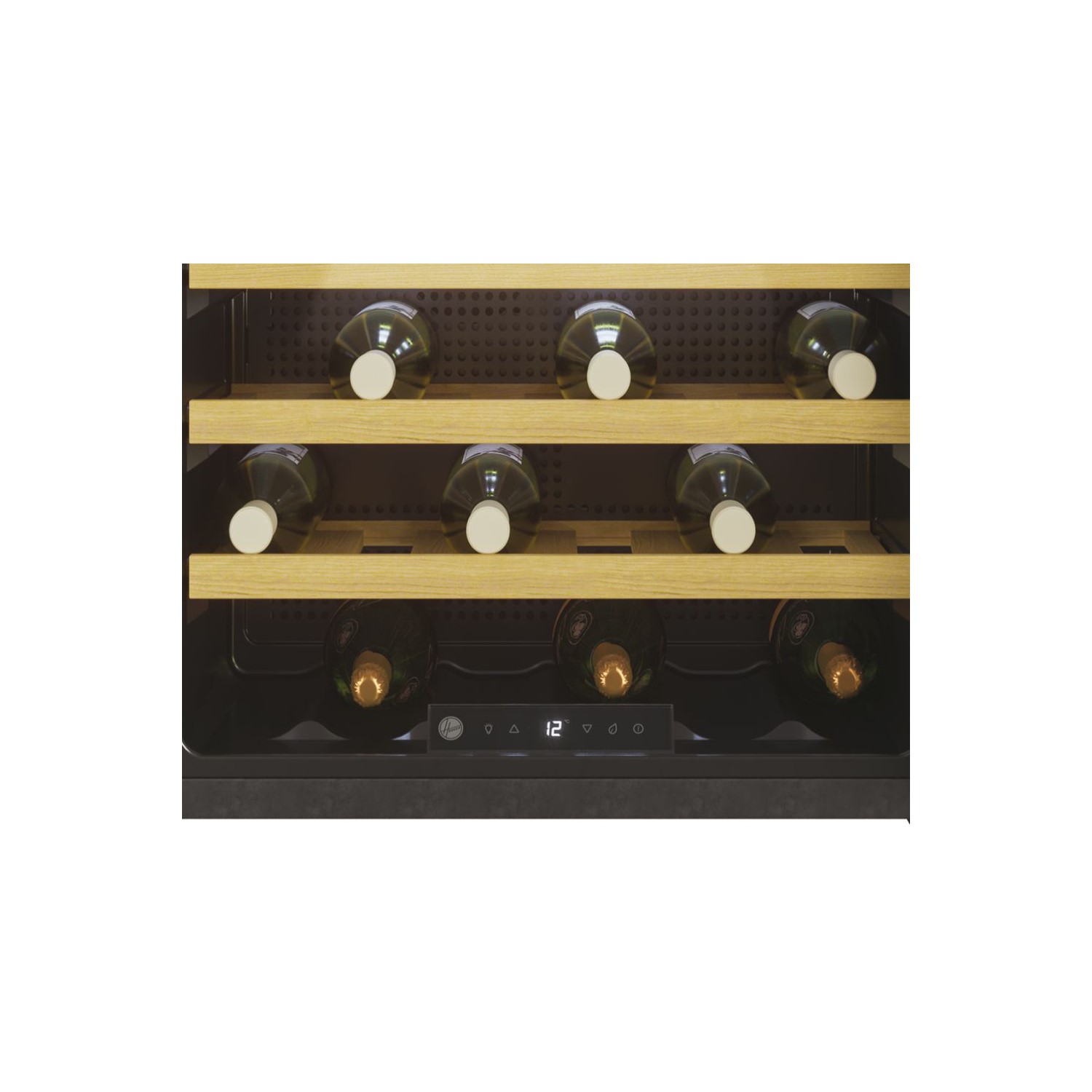 Hoover 24 Bottle Compact Builtin Wine Cooler Stainless Steel