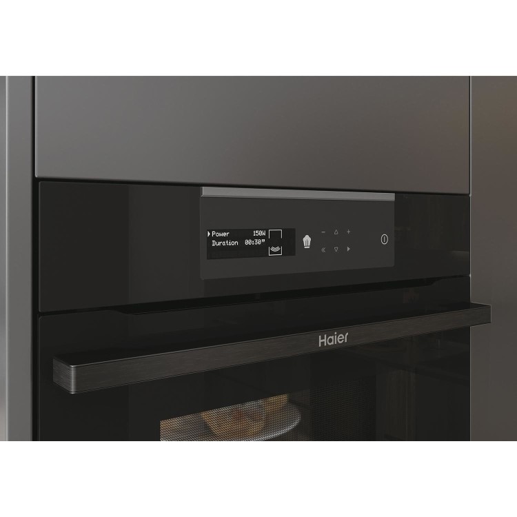 Refurbished Haier Series 6 HWO45NB2B0B1 Built In 34L 900W Combination Microwave Oven Black