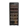 Haier 77 Bottle Capacity Dual Zone Freestanding Wine Cooler - Black