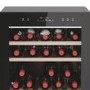 Haier 77 Bottle Capacity Dual Zone Freestanding Wine Cooler - Black