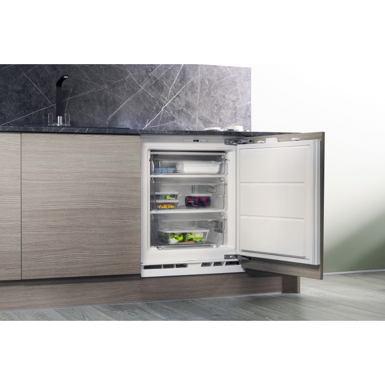 Refurbished Hotpoint HZA1UK1 Integrated 91 Litre Under Counter Freezer