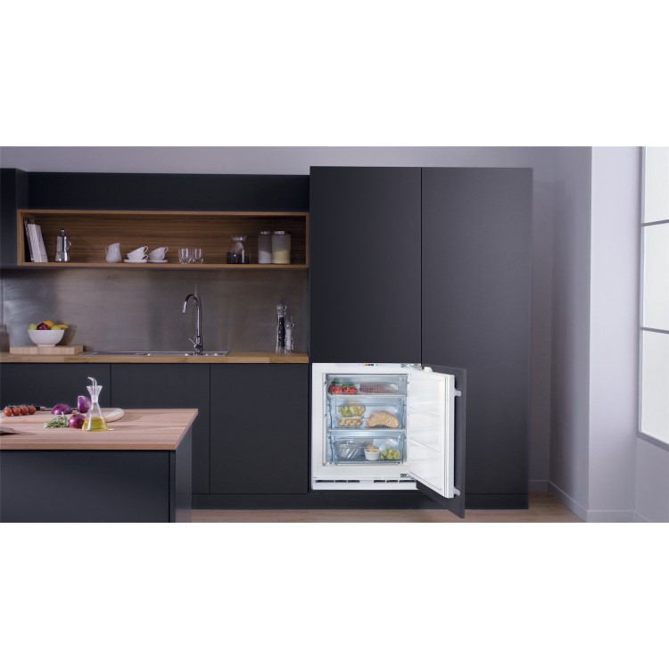 Refurbished Hotpoint HZA1UK1 Integrated 91 Litre Under Counter Freezer