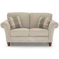 Helmsdale Pewter Fabric 2 Seater Sofa - Includes 2 Cushions