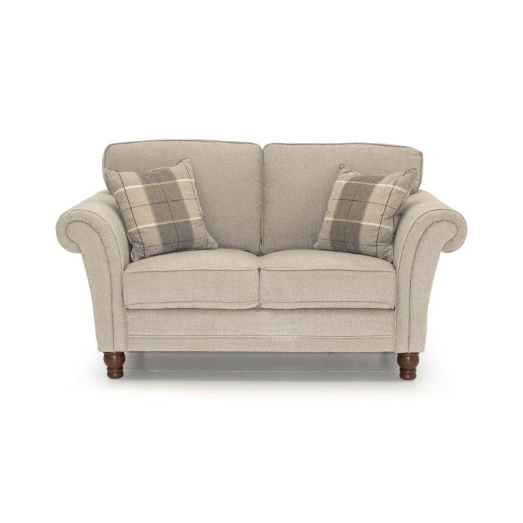 Helmsdale Pewter Fabric 2 Seater Sofa - Includes 2 Cushions