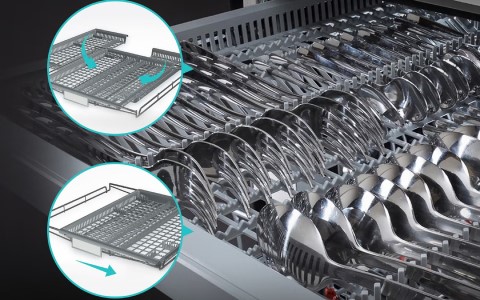 Flexible adjustable Basket dishwasher.