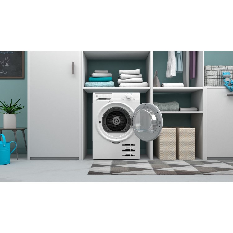 Indesit 7kg Freestanding Condenser Tumble Dryer - White