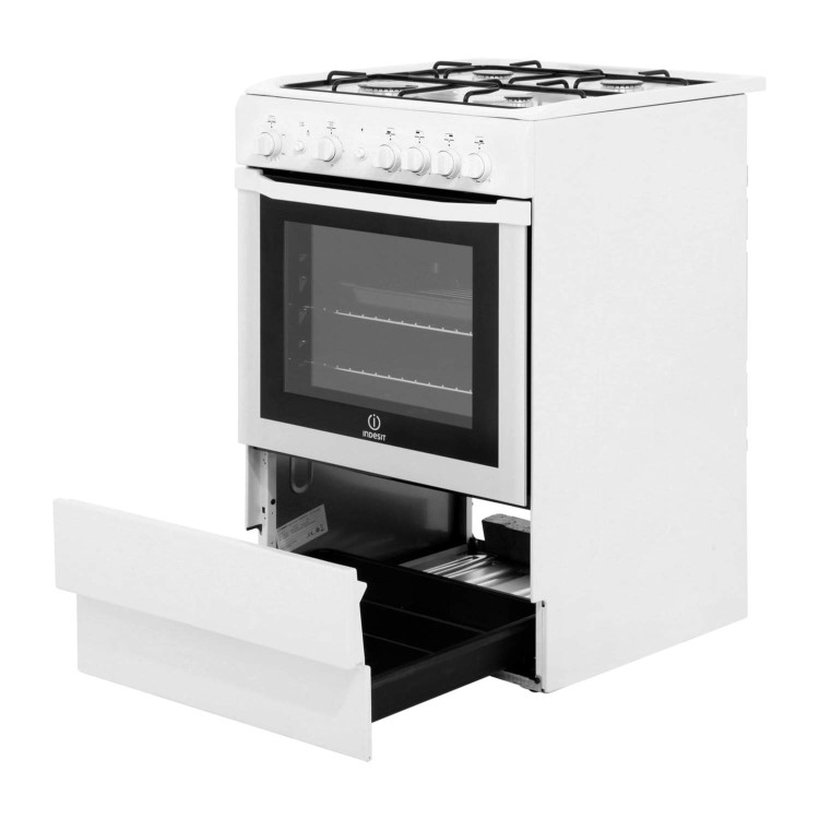 Refurbished Indesit I6GG1W 60cm Gas Cooker with Single Oven - White