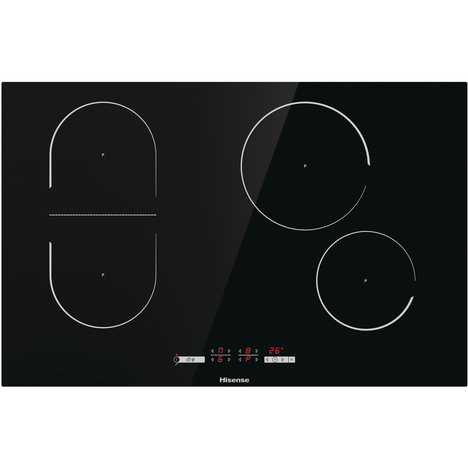 Hisense 80cm 4 Zone Induction Hob With Bridge Zone
