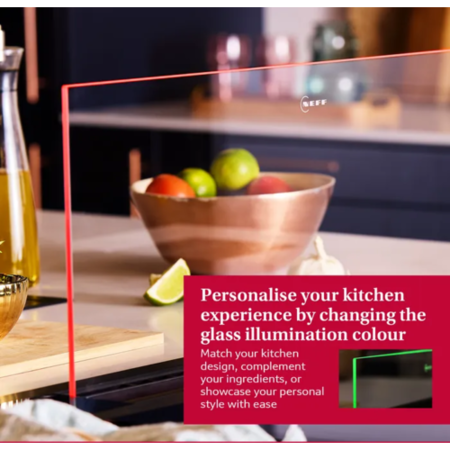 Neff N90 90cm Clear Glass Downdraft Hood - Black
