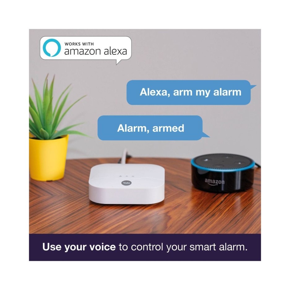 Yale Sync Smart Home Alarm Family Kit Plus works with Alexa