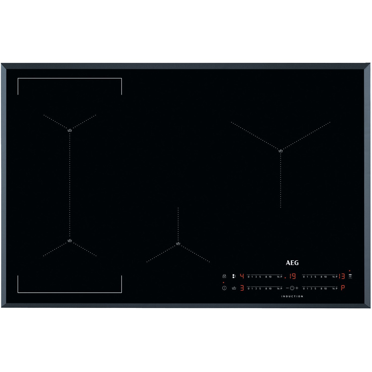 AEG 78cm 4 Zone Induction Hob with Bridge Zone and SenseBoil