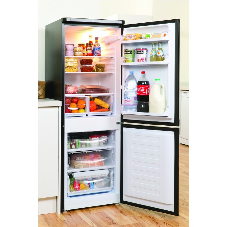 INDESIT IBD5515B 206 Litre Freestanding Fridge Freezer 60/40 Split  55cm Wide - Black