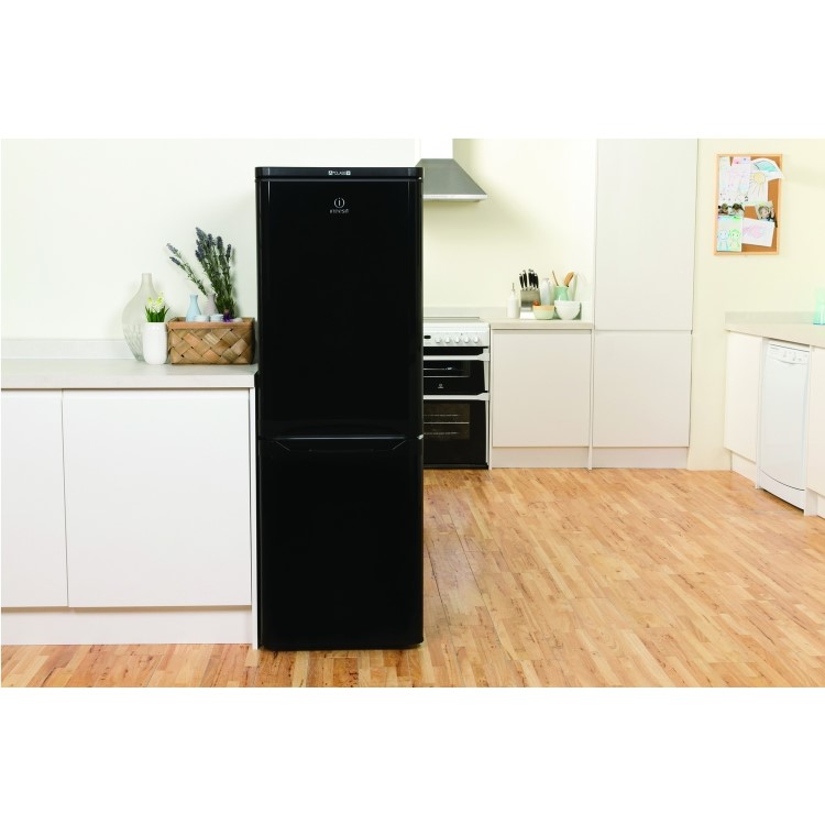INDESIT IBD5515B 206 Litre Freestanding Fridge Freezer 60/40 Split  55cm Wide - Black