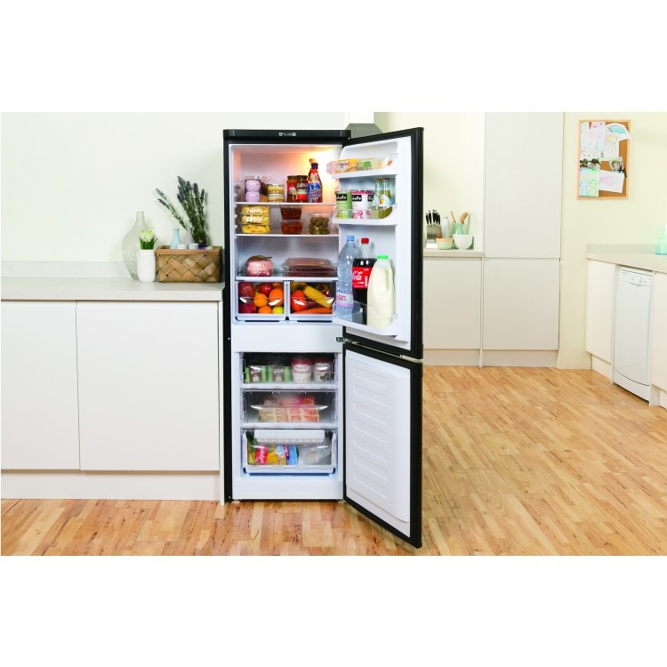INDESIT IBD5515B 206 Litre Freestanding Fridge Freezer 60/40 Split  55cm Wide - Black