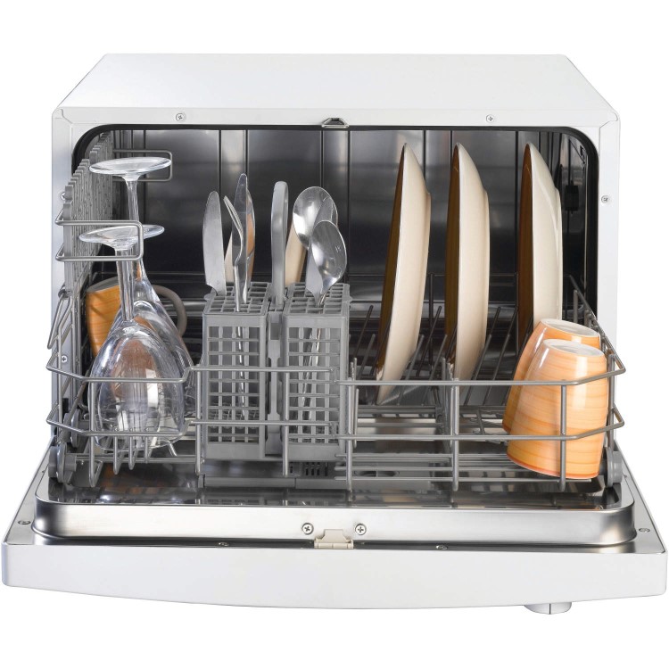 GRADE A1 - Indesit ICD661 6 Place Freestanding Compact Table Top Dishwasher White