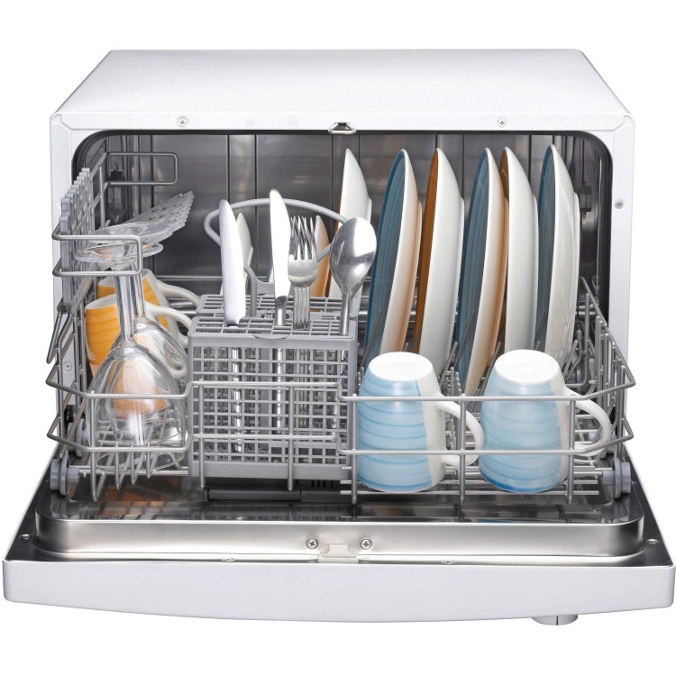 GRADE A1 - Indesit ICD661 6 Place Freestanding Compact Table Top Dishwasher White
